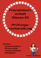 Vorschau - Klassenarbeiten - Französisch-Arbeit Klasse 10, Prüfungsvorbereitung - Deckblatt