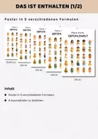 Vorschau - Poster - Gefühlsposter Lernposter Gefühle Kinder | Gefühle und Emotionen erkennen, benennen & verstehen mit Aquarellbildern - Seite 1