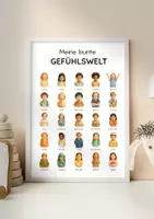 Vorschau - Poster - Gefühlsposter Lernposter Gefühle Kinder | Gefühle und Emotionen erkennen, benennen & verstehen mit Aquarellbildern - Seite 3