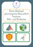Vorschau - Spiele - phonologische Bewusstheit: Reime - Merkspiel - Deckblatt