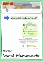 Vorschau - Arbeitsblätter - Microsoft Word - Memokarte: WordArt - Deckblatt