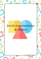 Aperçu - Apprentissages en autonomie - Jeu de regroupement de formes géométriques - Page de couverture