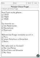 Vorschau - Arbeitsblätter - Anne Frank Lesen und Verstehen Arbeitsblätter mit Lesetext, Fragen - Seite 3
