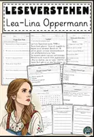 Vorschau - Arbeitsblätter - Lea-Lina Oppermann Lesen und Verstehen Arbeitsblätter mit Lesetext, Fragen - Deckblatt
