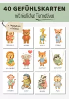 Vorschau - Bildkarten - Gefühlskarten Tiere Kindergarten Morgenkreis | Kinder Gefühle und Emotionen erkennen, benennen & verstehen - Deckblatt