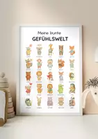 Vorschau - Poster - Gefühlsposter Tiere Lernposter Gefühle Kinder | Gefühle und Emotionen erkennen, benennen & verstehen - Seite 3