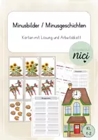 Vorschau - Arbeitsblätter - Minusbilder - Karten und Arbeitsblatt - Deckblatt