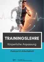 Vorschau - Arbeitsblätter - Trainingslehre ⎮ Körperliche Anpassung - Podcast und Arbeitsblätter - Deckblatt