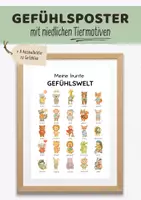 Vorschau - Poster - Gefühlsposter Tiere Lernposter Gefühle Kinder | Gefühle und Emotionen erkennen, benennen & verstehen - Deckblatt