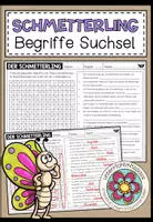Vorschau - Arbeitsblätter - DER SCHMETTERLING - Begriffe Suchsel - Deckblatt
