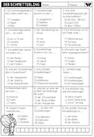Vorschau - Arbeitsblätter - DER SCHMETTERLING - Quiz (Arbeitsblatt) - Seite 1