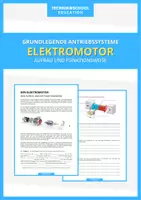 Vorschau - Arbeitsblätter - Technik - Der Elektromotor - Deckblatt