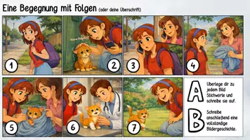 Vorschau - Arbeitsblätter - Bildergeschichte - "Eine Begegnung mit Folgen" - Seite 2