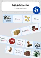 Vorschau - Spiele - Buchstabeneinführung Lesedomino - St - Deckblatt