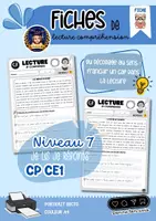 Aperçu - Feuilles d'exercices - Fichier KIT de lecture compréhension niveaux 1 à 7 CP et CE1 - Page 1
