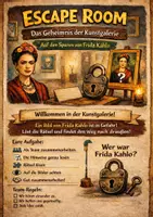 Vorschau - Arbeitsblätter - Escape Room Bildbeschreibung - Frida Kahlo - Seite 1