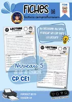 Aperçu - Fiches - Fiches lecture compréhension niveau 5 - Page de couverture