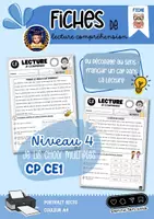 Aperçu - Fiches - Fiches lecture compréhension niveau 4 - Page de couverture