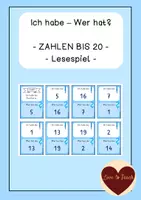 Vorschau - Spiele - Materialpaket Ich habe wer hat Klasse 1 Zahlenraum 20 - Seite 1