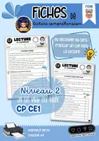 Aperçu - Fiches - Fiches lecture compréhension niveau 2 - Page de couverture