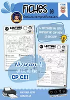 Aperçu - Feuilles d'exercices - Fiches lecture compréhension niveau 1 - Page de couverture