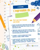 Aperçu - Apprentissages en autonomie - L’expression du jour - Pierre qui roule namasse pas mousse - Page 1