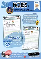 Aperçu - Feuilles d'exercices - Fiches d'écriture cursive période 1 CP - Page de couverture