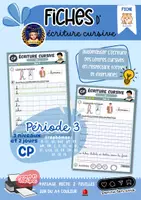 Aperçu - Feuilles d'exercices - Fiches d'écriture cursive période 3 CP - Page de couverture