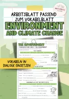 Vorschau - Arbeitsblätter - Environment and Climate Change | Wortschatz Übungsblatt | Earth Day - Deckblatt