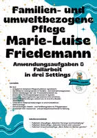 Vorschau - Arbeitsblätter - Fallarbeit zur familien- und umweltbezogenen Pflege nach Friedemann - Deckblatt