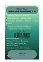 Vorschau - Test - Biologie EF - Klausur zur Biomembran und Mitose - Deckblatt