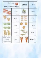 Vorschau - Spiele - Einmaleins Mengenverhältnisse erkennen Spiel Rechendominos - Seite 3