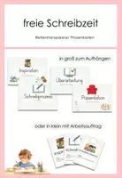 Vorschau - Unterrichtsreihen - freie Schreibzeit: Reihentransparenz / Stationsschilder / Phasenschilder - Deckblatt