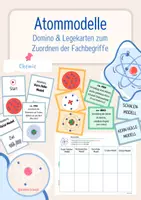 Vorschau - Arbeitsblätter - Atommodelle - Legekarten, Domino & Tabelle - Deckblatt