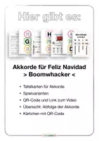 Vorschau - Spiele - Feliz Navidad für Boomwhacker • Tafelkarten Akkorde QR zum Video • Musizieren - Seite 1