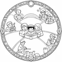 Vorschau - Mal- und Bastelvorlagen - Wertschätzung und Vielfalt in der Schule - mit Stundenentwurf. - Seite 1