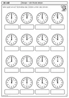 Vorschau - Arbeitsblätter - ⏰ Uhrzeit – Volle Stunden | 13–24 Uhr, Zeitspannen & Mitternacht | Klasse 1–2 - Seite 3