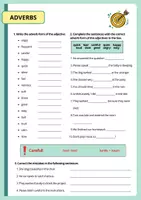 Vorschau - Arbeitsblätter - Adverbs und Adjectives verstehen & anwenden - Deckblatt