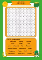 Aperçu - Fiches - Word Search - St. Patrick's Day - Page de couverture