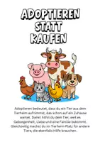 Vorschau - Arbeitsblätter - Arbeitsblätter: Adoptieren statt kaufen - Deckblatt