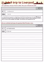 Vorschau - Arbeitsblätter - Writing an email - a trip to Liverpool / E-Mail auf Englisch verfassen mit Tippkarten / Klasse 7-8 / Inklusion / Differenzierung - Deckblatt