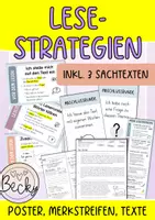 Vorschau - Arbeitsblätter - Lesestrategien nutzen - Deckblatt