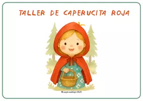 Vista previa - Manualidades / Dibujos para colorear - EL TALLER DE CAPERUCITA ROJA: MARIONETAS, POESÍAS Y LETRAS - página 1