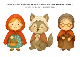 Vista previa - Manualidades / Dibujos para colorear - EL TALLER DE CAPERUCITA ROJA: MARIONETAS, POESÍAS Y LETRAS - página 2