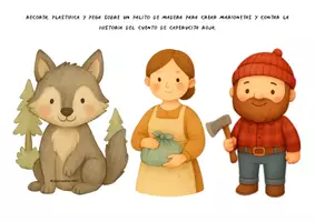 Vista previa - Manualidades / Dibujos para colorear - EL TALLER DE CAPERUCITA ROJA: MARIONETAS, POESÍAS Y LETRAS - página 3