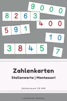 Vorschau - Stationenlernen - Zahlenraum 10 000 Stellenwertkarten | Tausender, Hunderter, Zehner, Einer – Zahlendarstellung bis 9 999 - Deckblatt