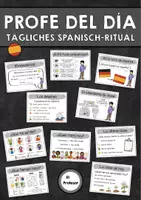 Vorschau - Spiele - Profe del día - 48 Ritualkarten für den Spanischunterricht - Deckblatt