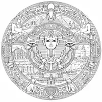 Vorschau - Mal- und Bastelvorlagen - Mandala: Das alte Ägypten - Seite 1