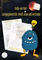 Vorschau - Stundenentwürfe - Materialpaket: Post aus dem All - Briefe lesen und schreiben (Deutsch, Klasse 5/6) - Seite 1