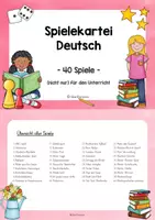 Vorschau - Stundenentwürfe - Spielekartei Deutsch - 40 sofort einsetzbare Spiele für die Grundschule – motivierend, differenziert & ohne Vorbereitungsaufwand - Seite 1